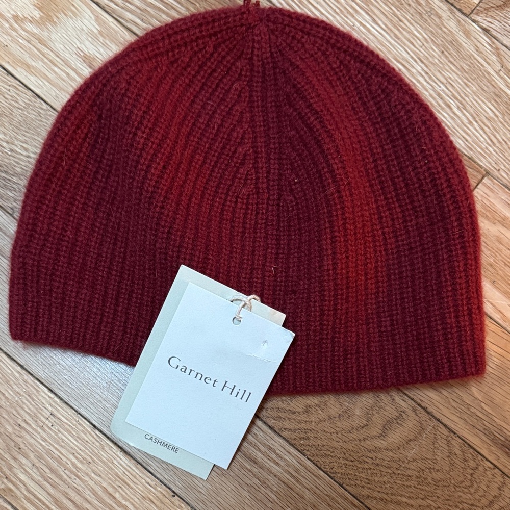 Garnet Hill Deep Red Cashmere Hat
